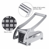 Stainless Steel French Fries Cutter – Manual Potato & Vegetable Strip Slicer