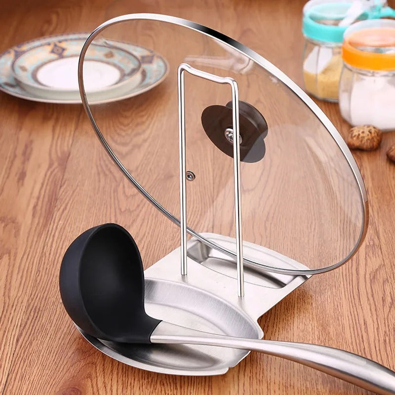 Lid & Spoon Stand Holder Stainless Steel Kitchen & Cooking view 8 - Nexusmart Pakistan