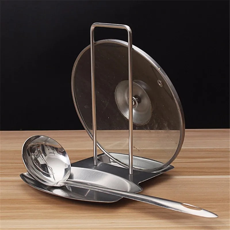 Lid & Spoon Stand Holder Stainless Steel Kitchen & Cooking view 3 - Nexusmart Pakistan