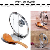 Lid & Spoon Stand Holder Stainless Steel Kitchen & Cooking view 4 - Nexusmart Pakistan