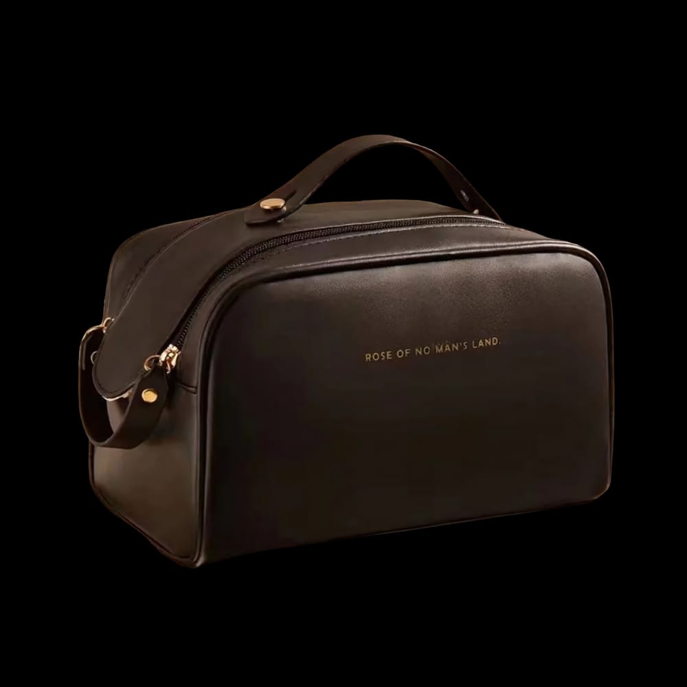 Large Soft PU Leather Cosmetic Bag Travel Makeup Organizer view 8 - Nexusmart Pakistan