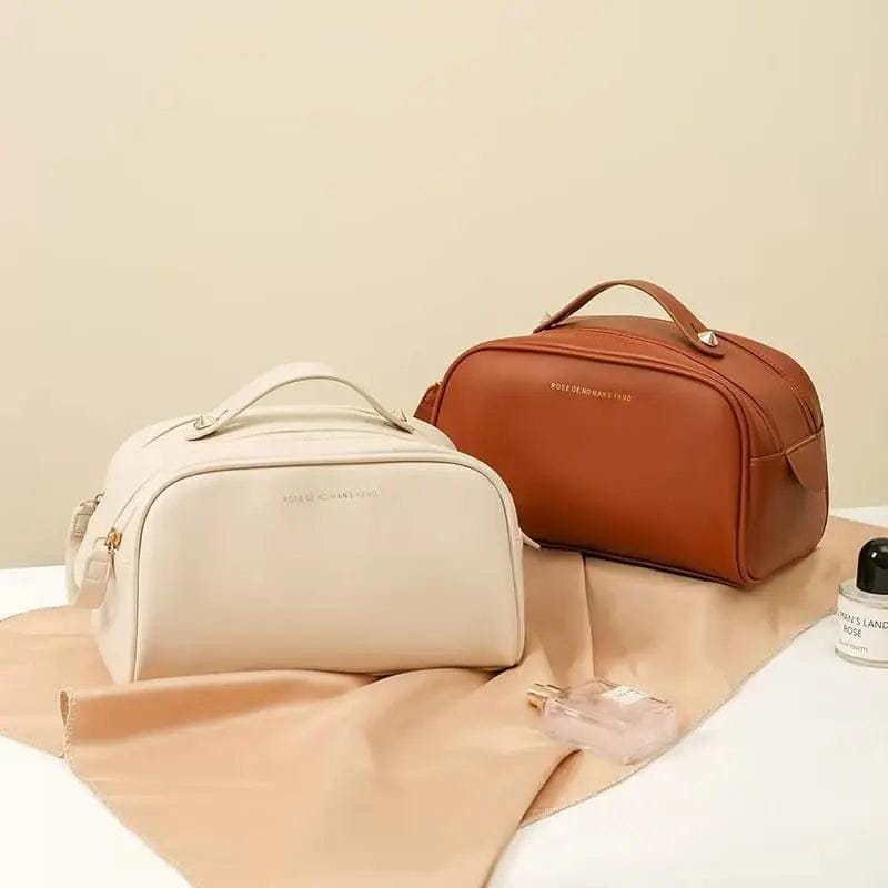 Large Soft PU Leather Cosmetic Bag Travel Makeup Organizer product image - Nexusmart Pakistan