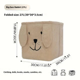 Soft Plush Dog Ear Storage Basket Cute Kids Toy & Room Organizer view 2 - Nexusmart Pakistan