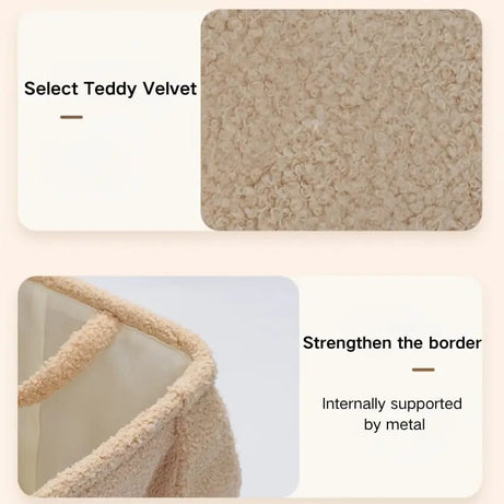 Soft Plush Dog Ear Storage Basket Cute Kids Toy & Room Organizer view 3 - Nexusmart Pakistan