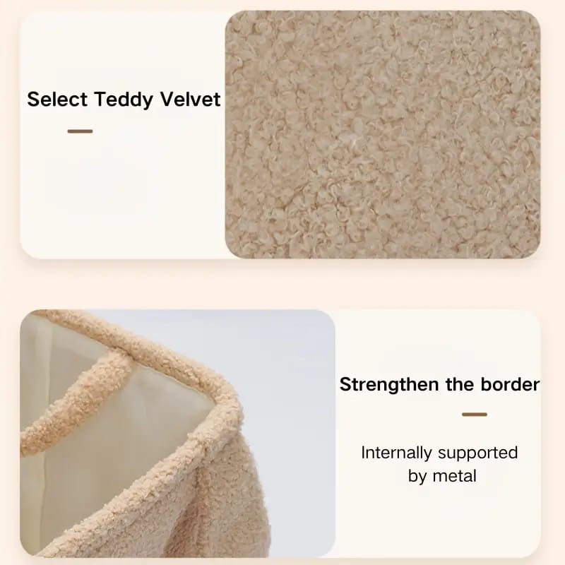 Soft Plush Dog Ear Storage Basket Cute Kids Toy & Room Organizer view 3 - Nexusmart Pakistan