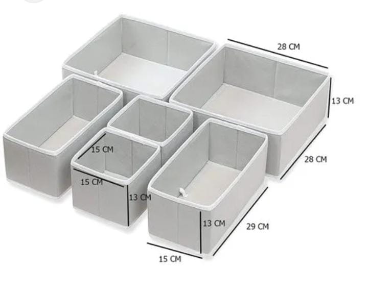 6-Piece Fabric Drawer Organizer Set Foldable Storage Bins for Home view 2 - Nexusmart Pakistan