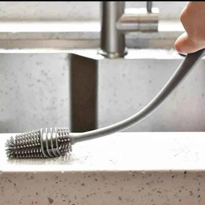 Bottle Cleaning Brush with Rubber TPR Bristles for Deep Cleaning
