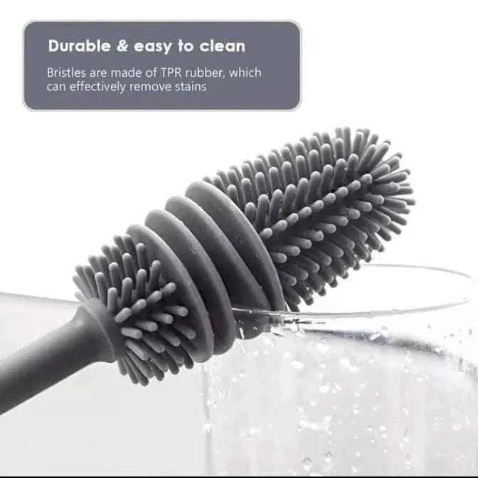 Bottle Cleaning Brush with Rubber TPR Bristles for Deep Cleaning