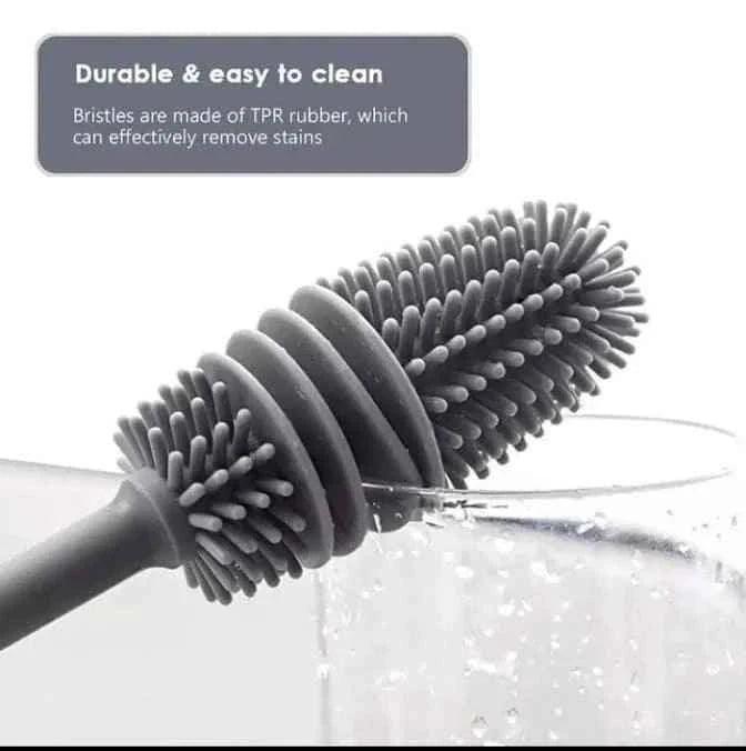 Bottle Cleaning Brush with Rubber TPR Bristles for Deep Cleaning