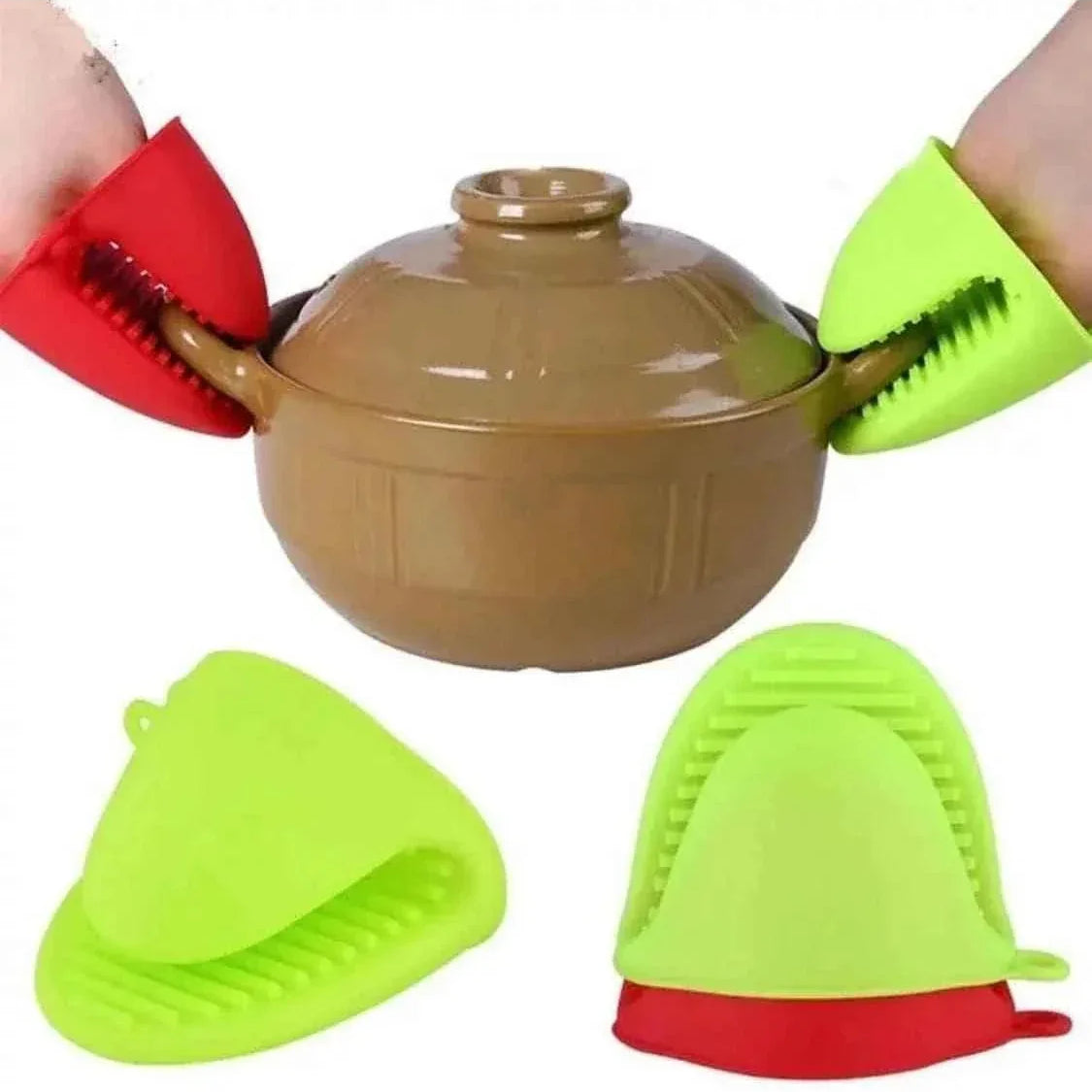 Silicone Heat Resistant Gloves with Non-Stick Clips
