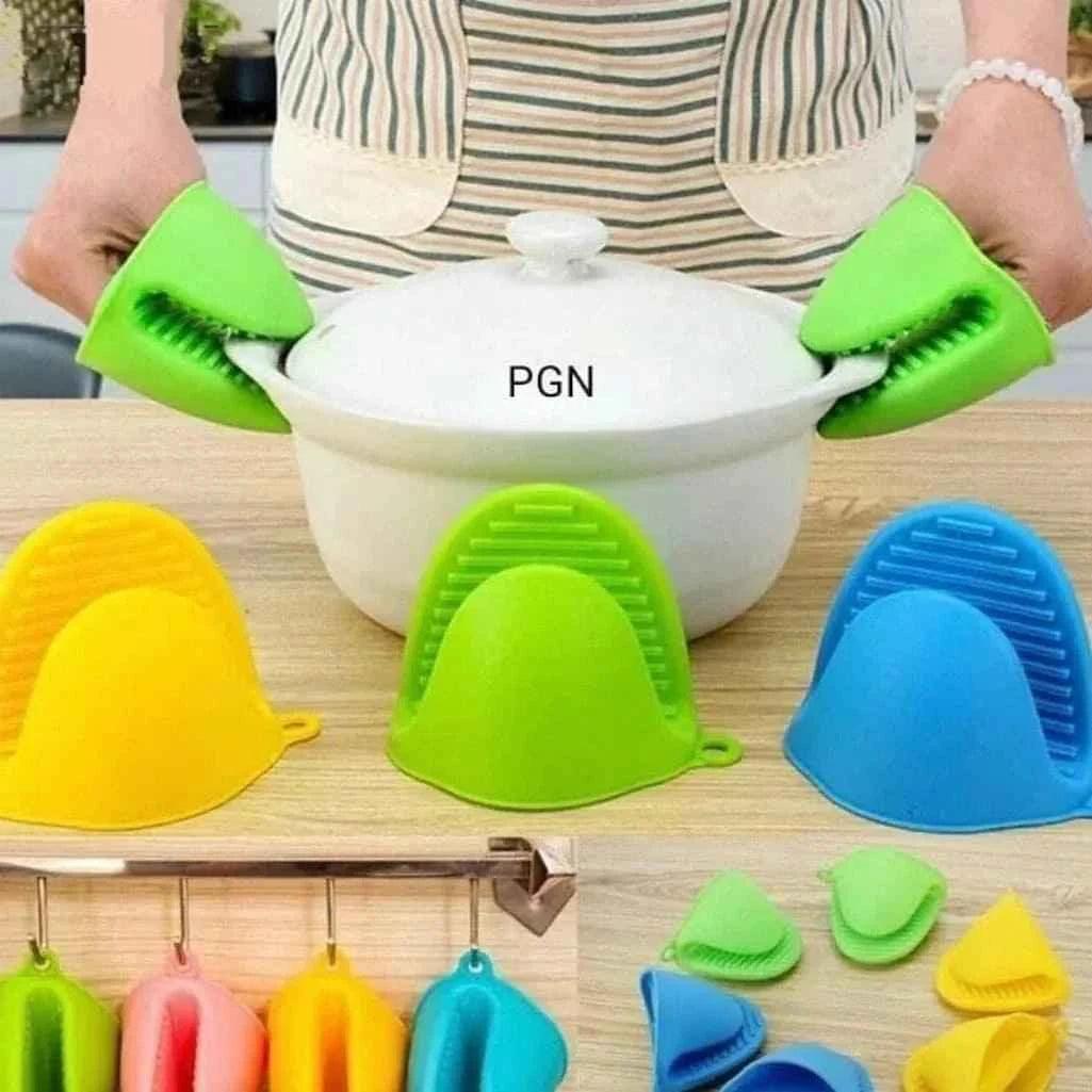 Silicone Heat Resistant Gloves with Non-Stick Clips