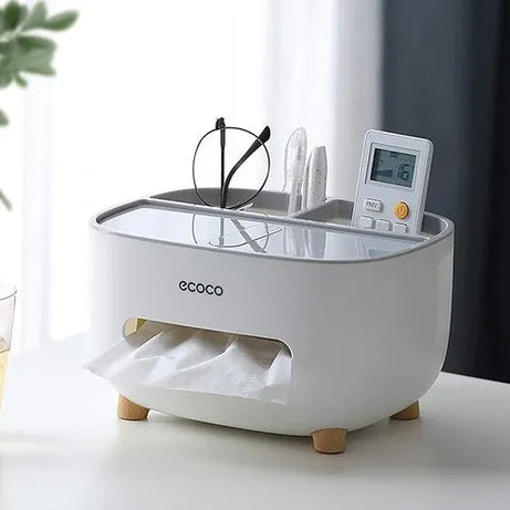 Multi-Use Storage Tissue Box Home Organization view 4 - Nexusmart Pakistan