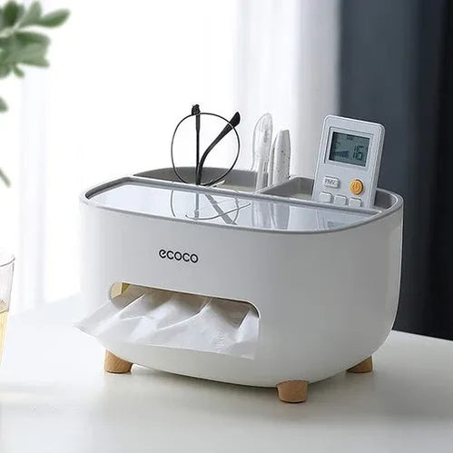 Multi-Use Storage Tissue Box Home Organization view 4 - Nexusmart Pakistan