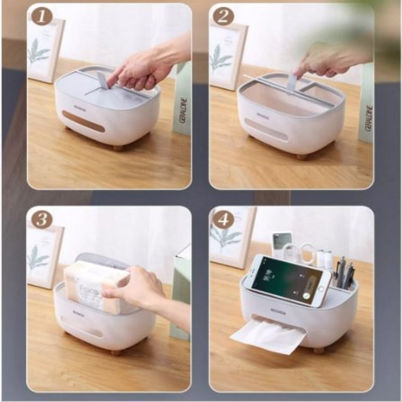 Multi-Use Storage Tissue Box Home Organization product image - Nexusmart Pakistan