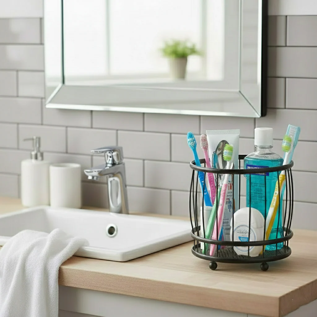 Metal Wire Cutlery Caddy Kitchen Utensil & Stationery Holder view 4 - Nexusmart Pakistan