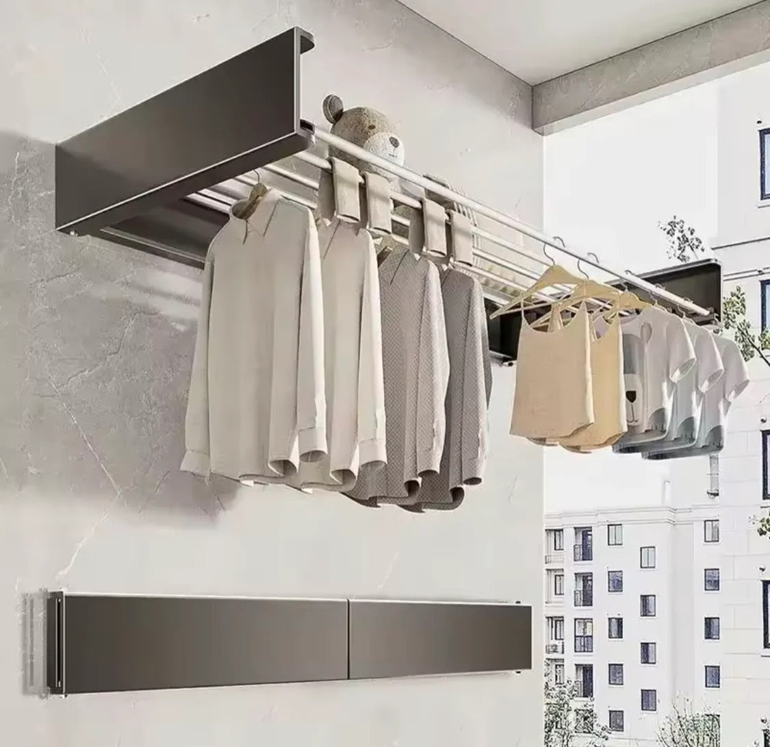 Wall Mounted Foldable Clothes Rack 80CM Bathroom Accessories view 5 - Nexusmart Pakistan