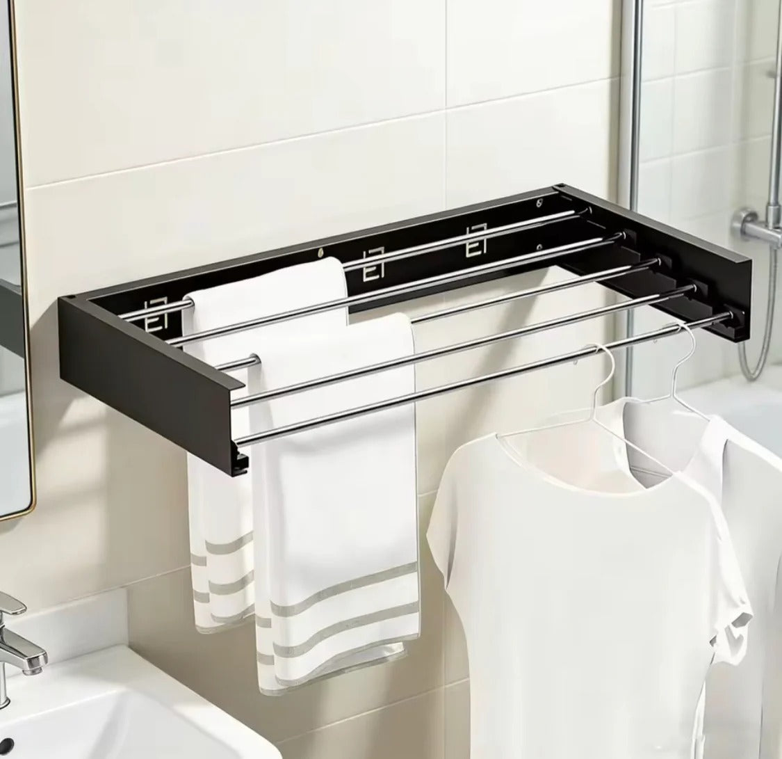 Wall Mounted Foldable Clothes Rack 80CM Bathroom Accessories view 6 - Nexusmart Pakistan