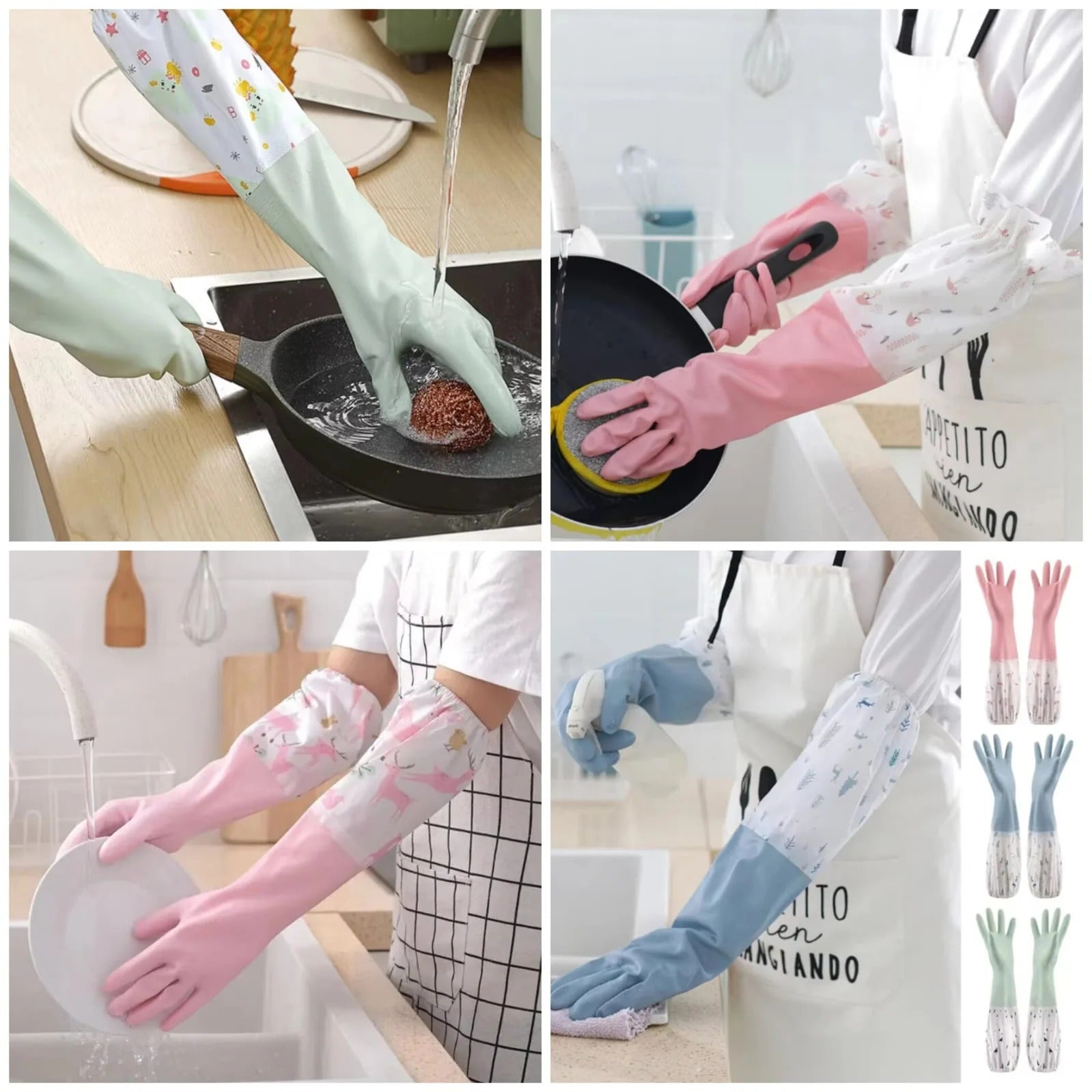 Magic Silicone Washing Gloves Pair Cleaning & Laundry product image - Nexusmart Pakistan