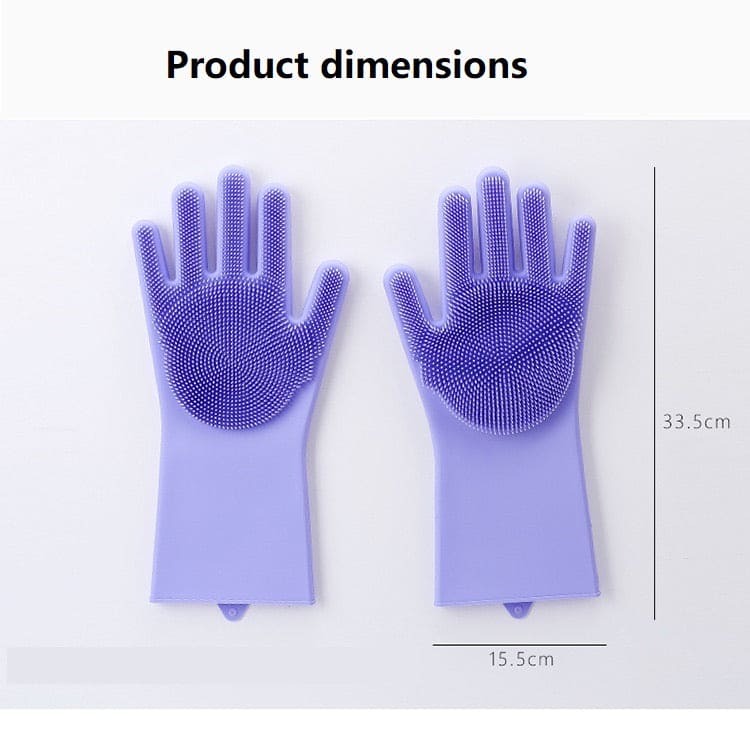 Magic Silicone Washing Gloves Pair Cleaning & Laundry view 3 - Nexusmart Pakistan