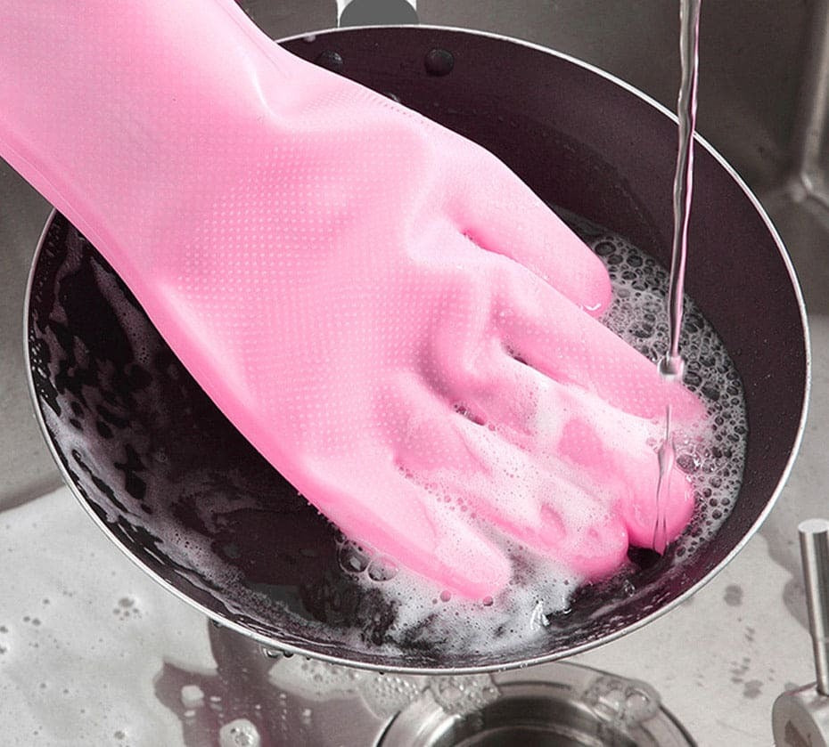 Magic Silicone Washing Gloves Pair Cleaning & Laundry view 11 - Nexusmart Pakistan