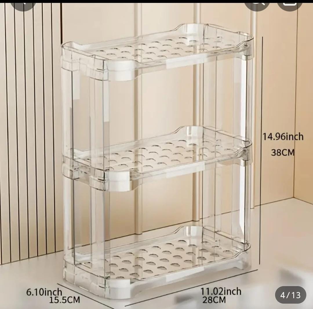 Transparent Acrylic Multi-Layer Storage Rack – 2 & 3 Tier Organizer