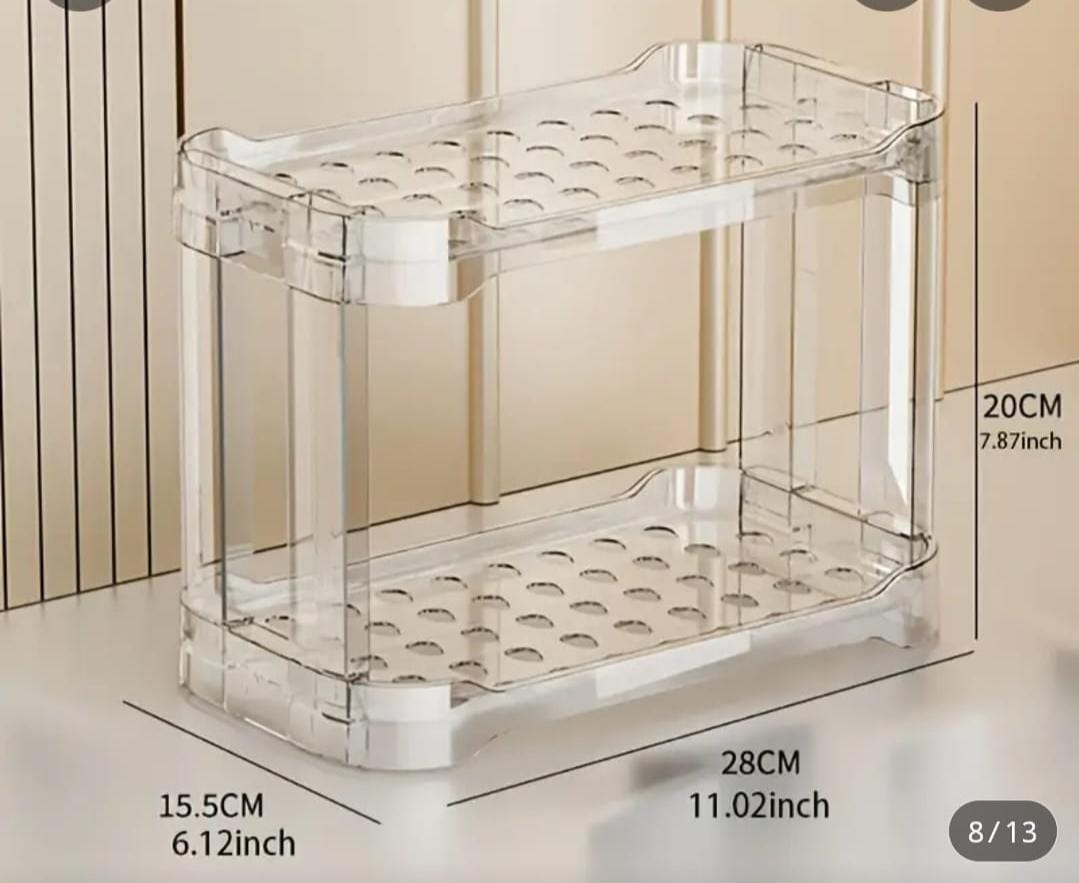 Transparent Acrylic Multi-Layer Storage Rack – 2 & 3 Tier Organizer