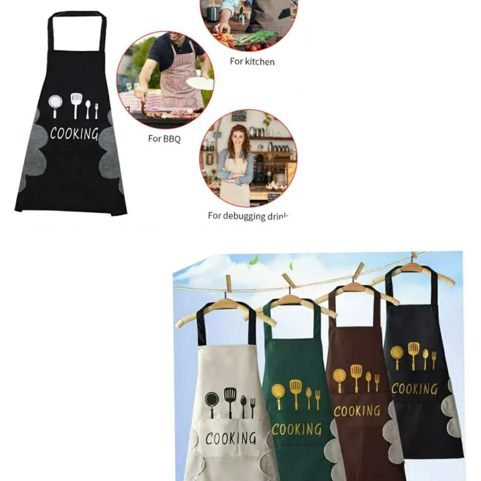 Waterproof Kitchen Cooking Apron Oil & Water Resistant with Front Po view 3 - Nexusmart Pakistan