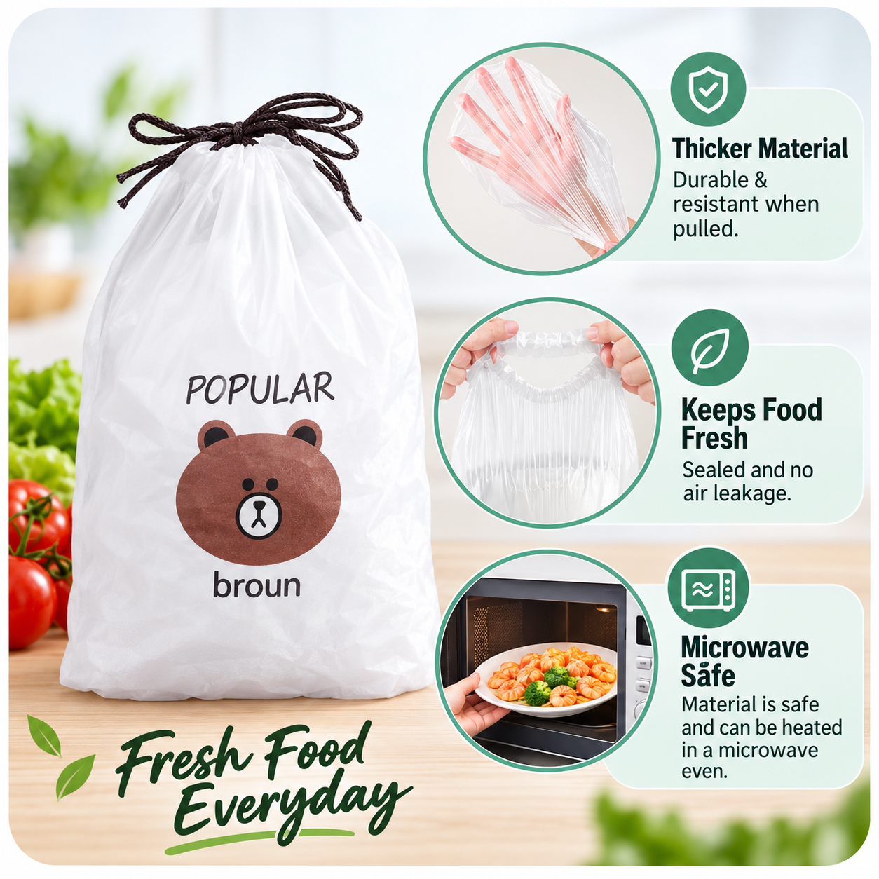 Food Wrap – Kitchen Food Storage & Covering Roll