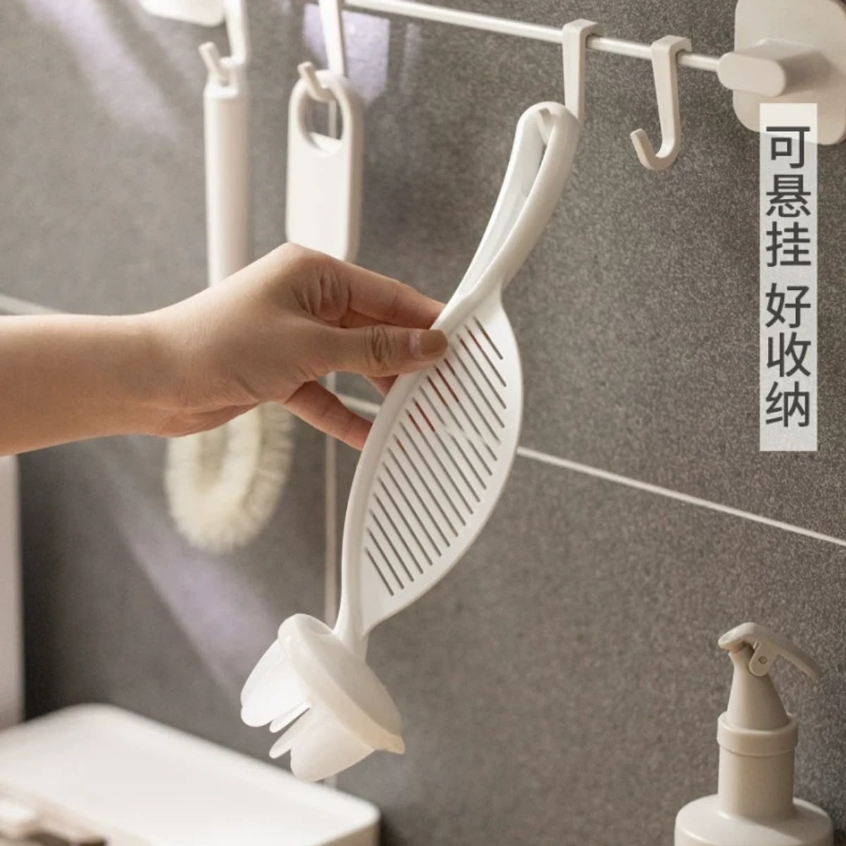 2-in-1 Rice Washer Strainer Spoon – Washing & Draining Kitchen Tool