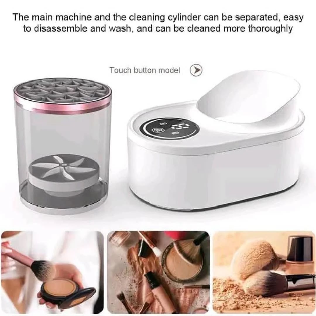 Automatic Portable 3-in-1 Makeup Brush Cleaner – Electric Beauty Brush Cleaning Tool