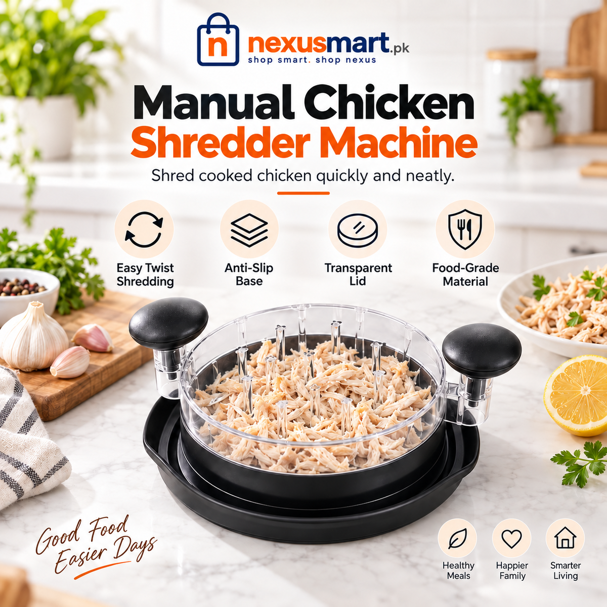 Manual Chicken Shredder Machine – Hand-Operated Meat Shredder