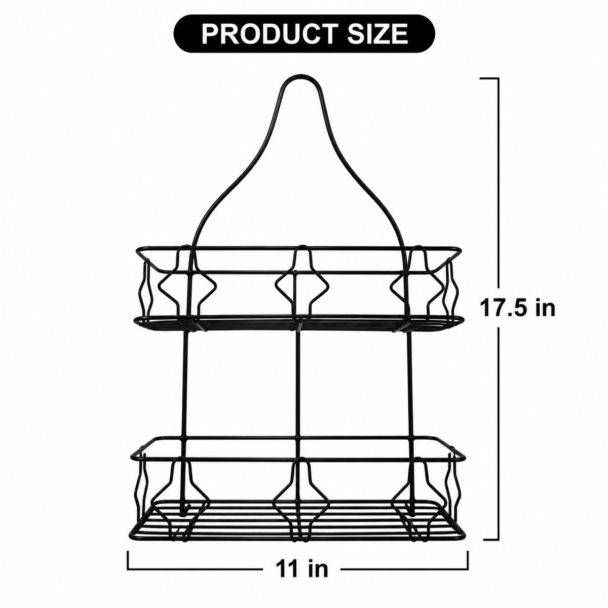 Double-Layer Bathroom Rack – Wall Storage Organizer