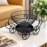 2-Tier Decorative Fruit Basket – Metal Countertop Organizer
