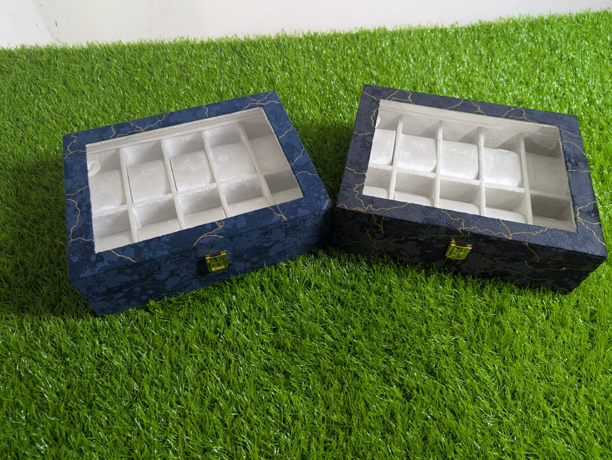 Watch Organizer Box with Transparent Lid – 10 & 12 Slot Variants