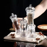 Acrylic Manual Paper Grinder Salt & Pepper Mills