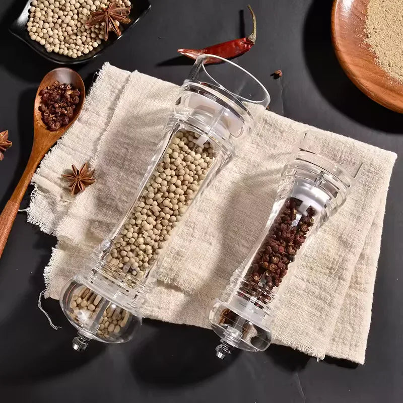 Acrylic Manual Paper Grinder Salt & Pepper Mills
