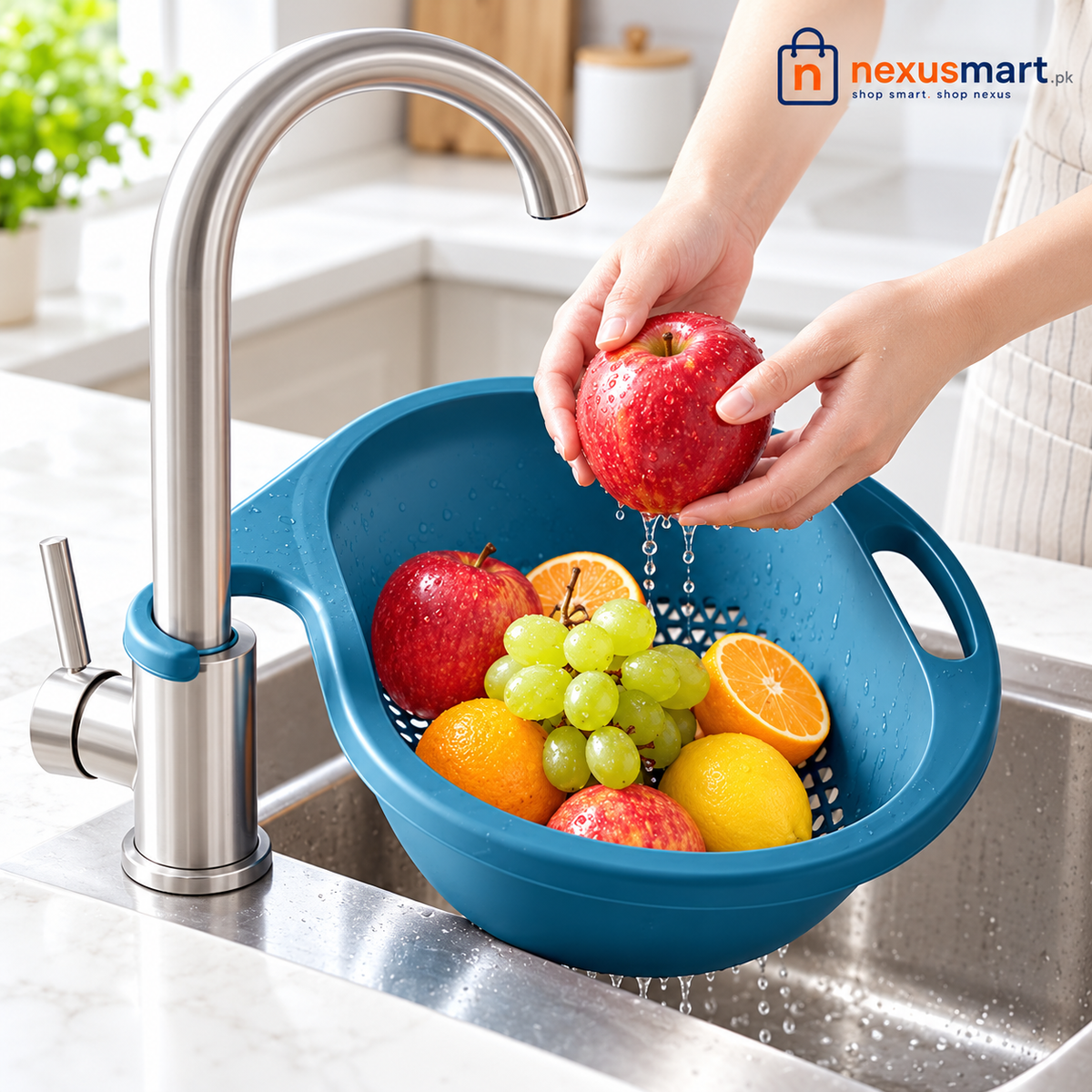 Large Multipurpose Sink Drainage Hanging Basket – Kitchen Sink Organizer