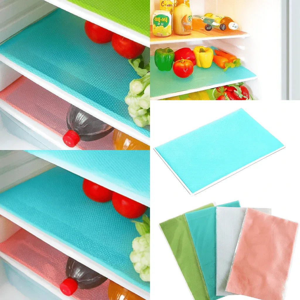 Antislip Fridge Mats – Pack of 4pcs Refrigerator Liners