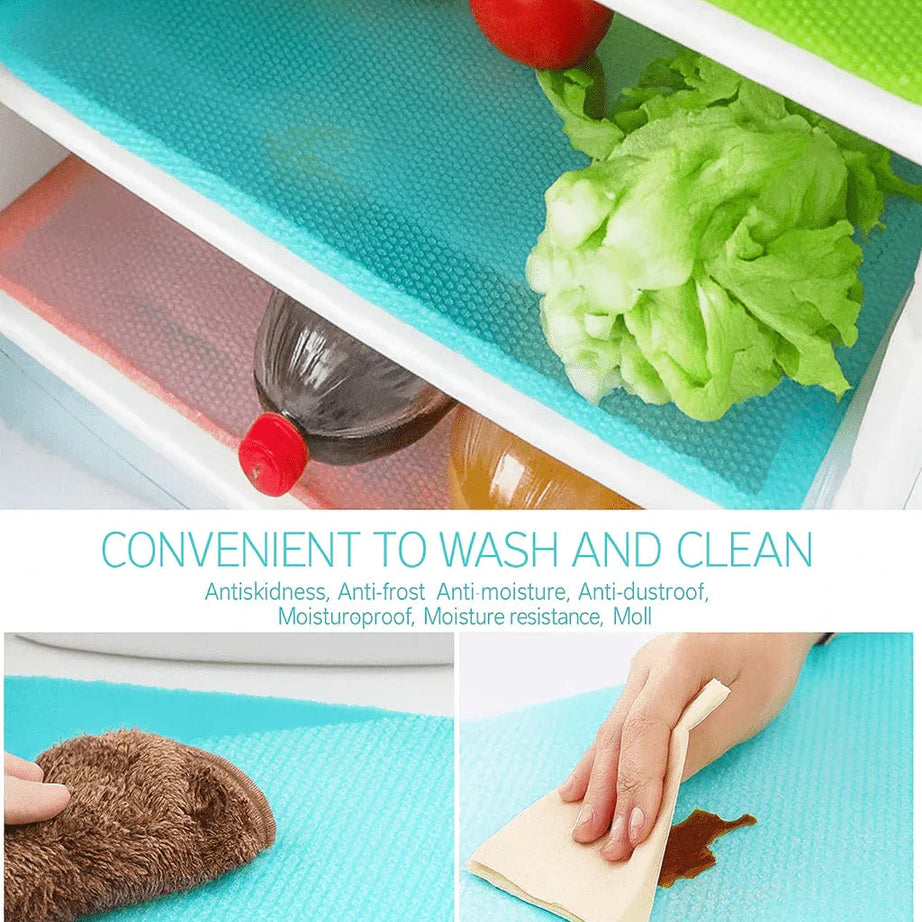 Antislip Fridge Mats – Pack of 4pcs Refrigerator Liners