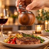 Wooden Pepper Grinder – Manual Kitchen Pepper & Spice Mill