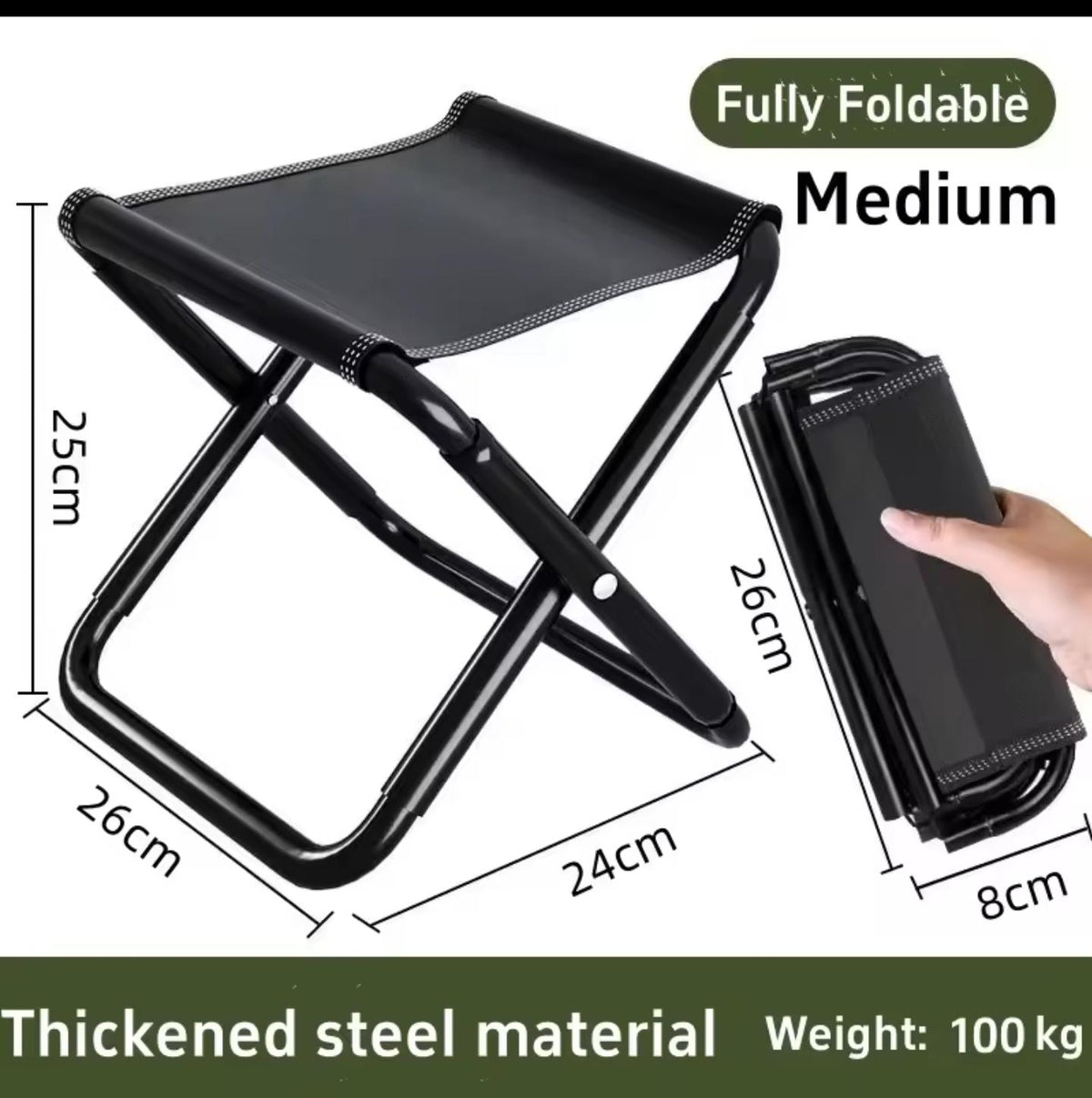 Portable Telescopic Lightweight Stool for Travel & Outdoor Use