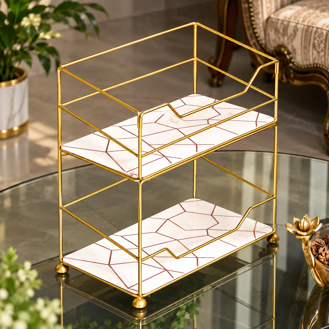 Matrix 2-Tier Elite Vanity Tower – Cosmetic & Perfume Organizer