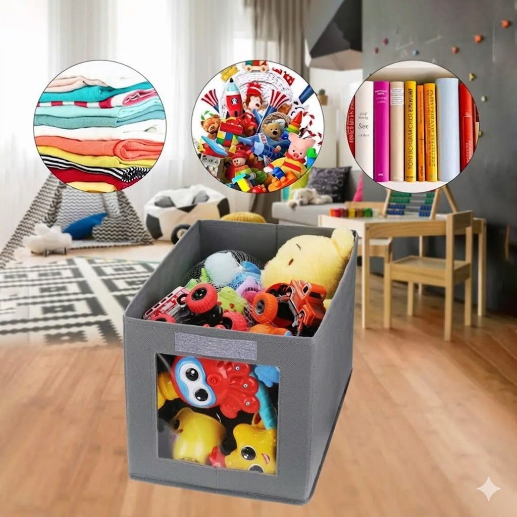 Foldable Storage Box with Handle Home Organization view 2 - Nexusmart Pakistan