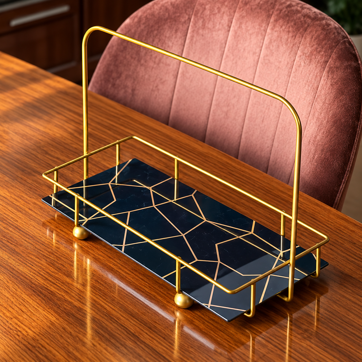 Matrix Golden Arc Vanity Stand – Cosmetic & Perfume Organizer