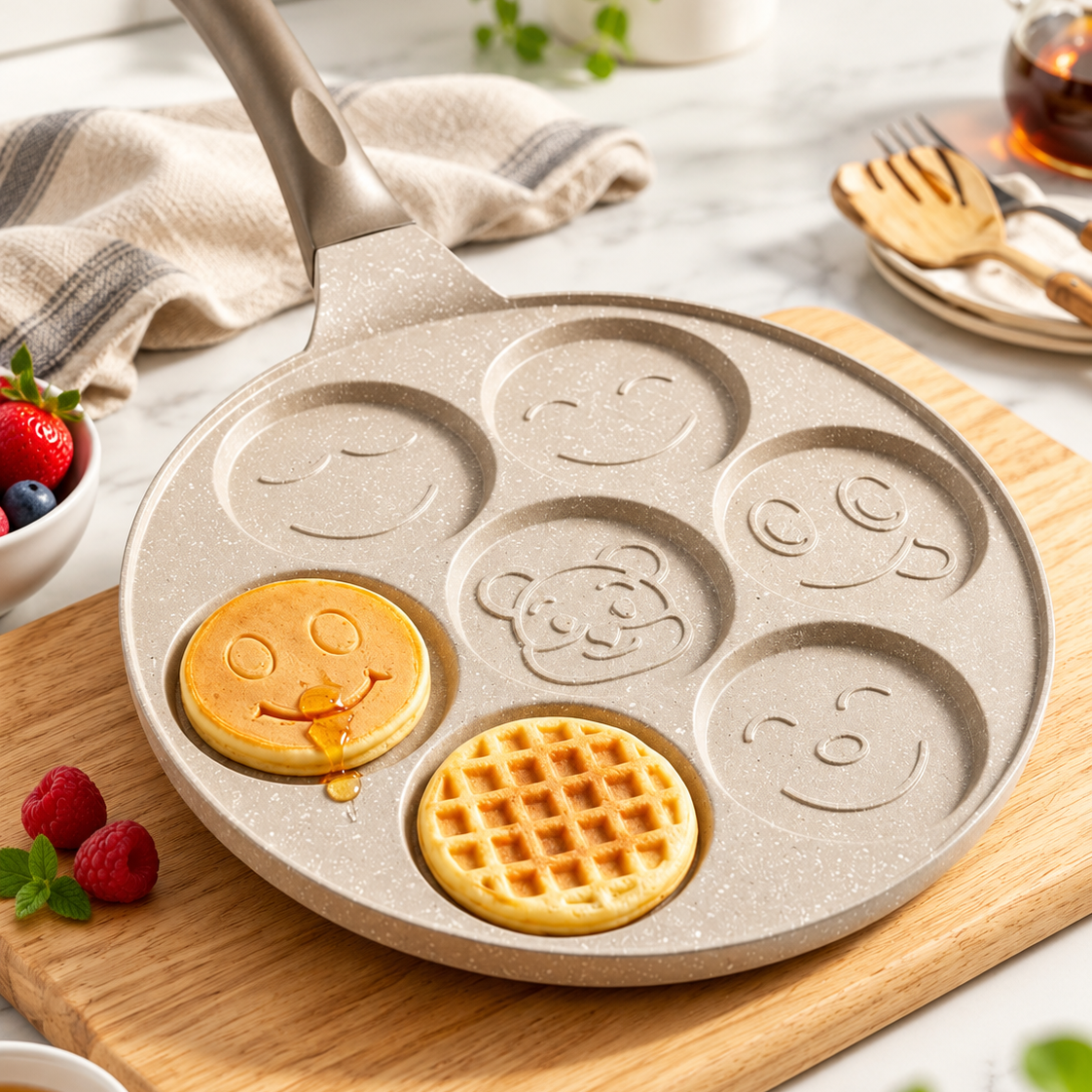 7-Section Frying Pan – Multi-Section Breakfast & Snack Pan