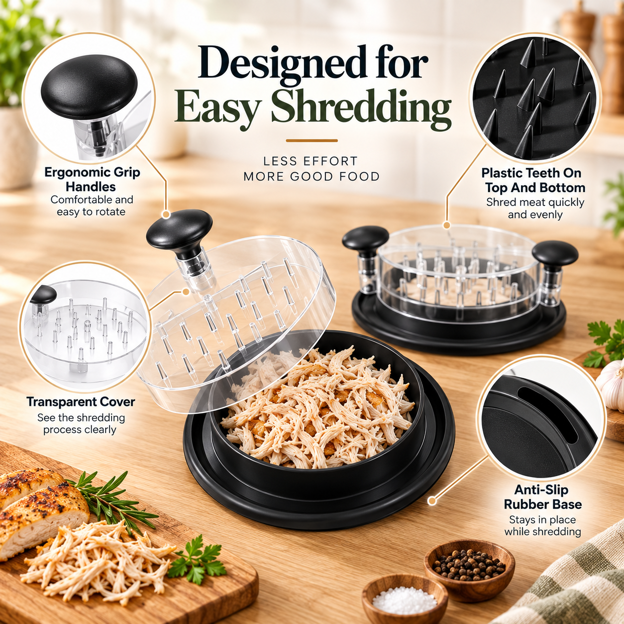 Manual Chicken Shredder Machine – Hand-Operated Meat Shredder