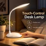 LED Desk Lamp with USB Charging – 3 Brightness Levels & Touch Control