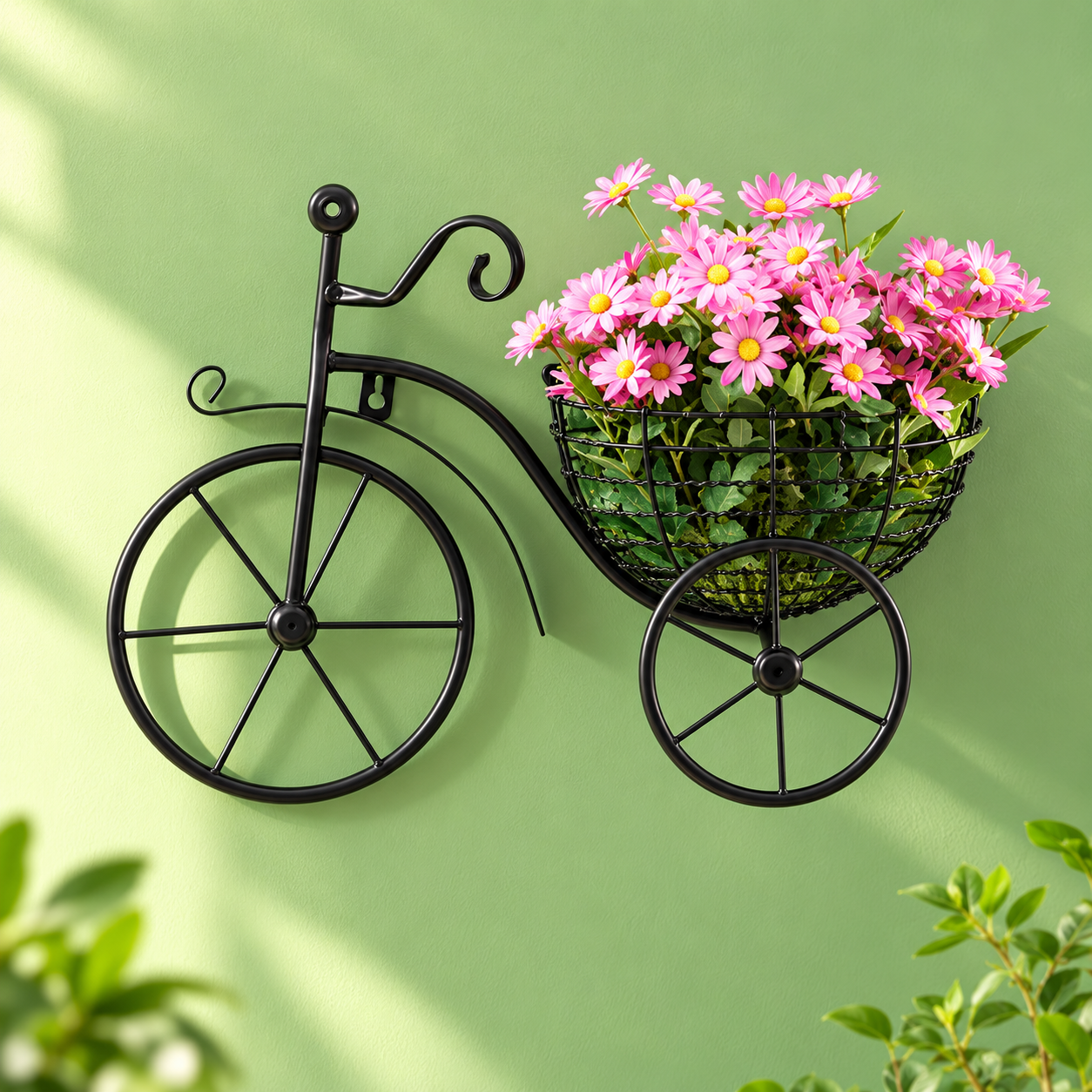 Bicycle Design Wall Basket – Decorative Wall-Mounted Organizer