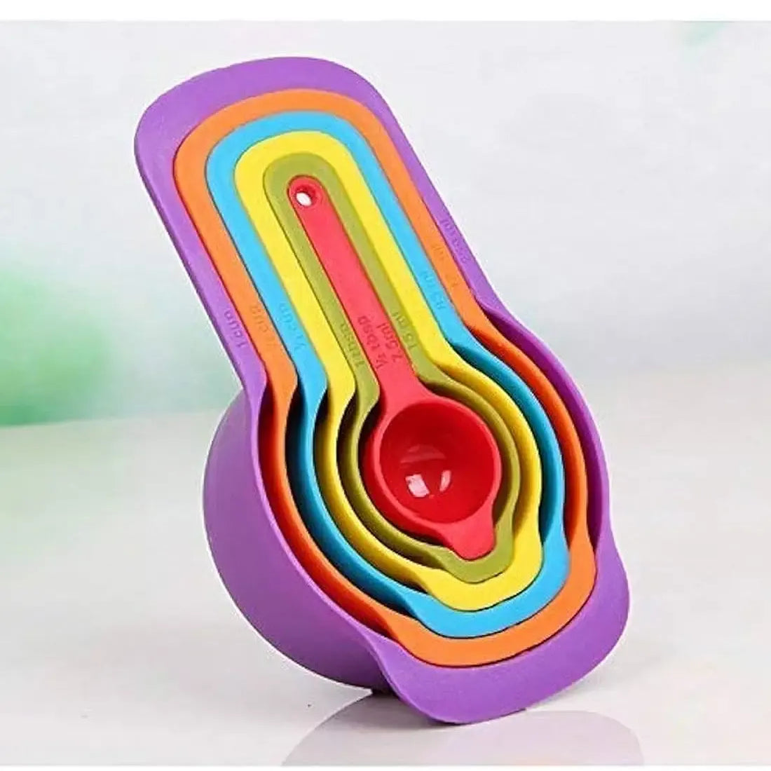 6 Pieces Measuring Spoons & Cups with Scale Kitchen & Cooking view 5 - Nexusmart Pakistan