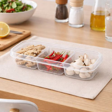 3 Compartment Storage Box with Seal Lid